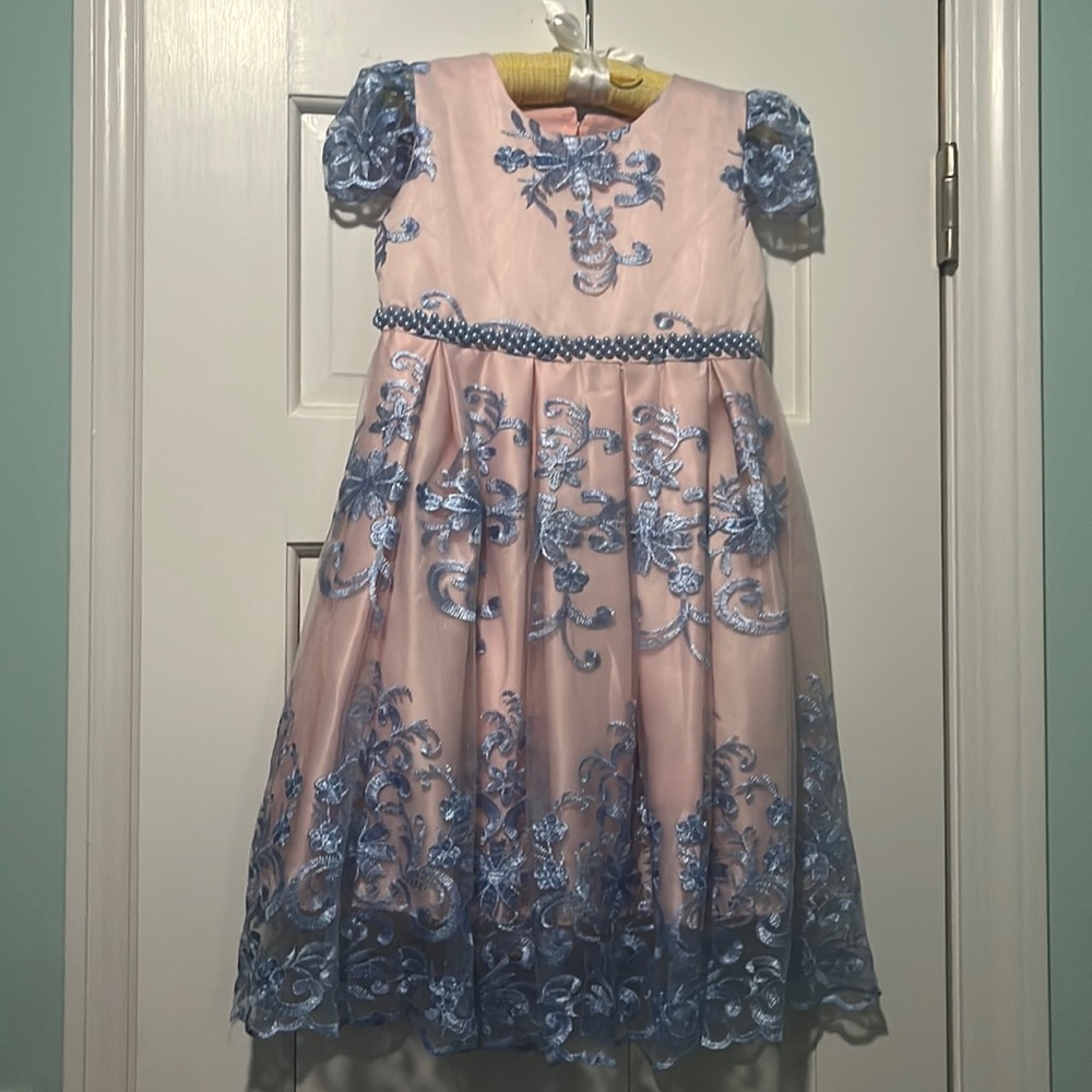 Pink and blue spring/Easter dress